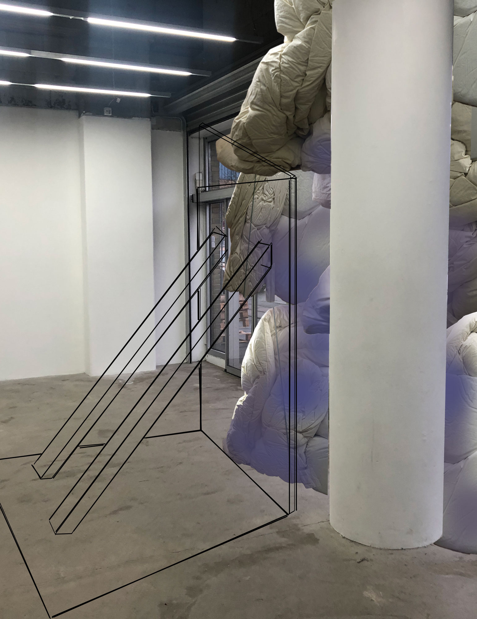 Charlotte Thrane: Klemt – en installation af dyner