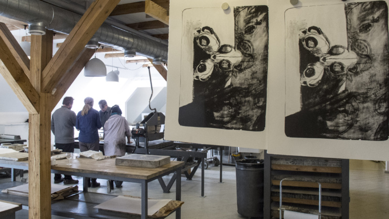 Kursus grafik litografi stentryk Statens Værksteder for Kunst