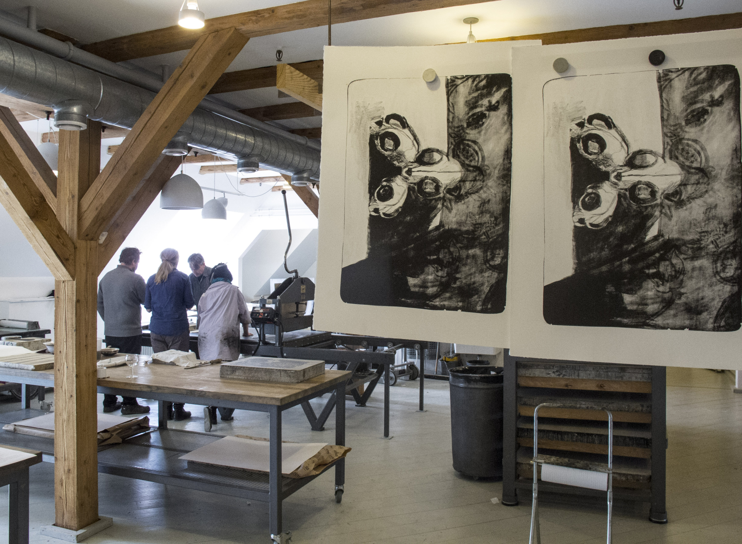 Kursus grafik litografi stentryk Statens Værksteder for Kunst