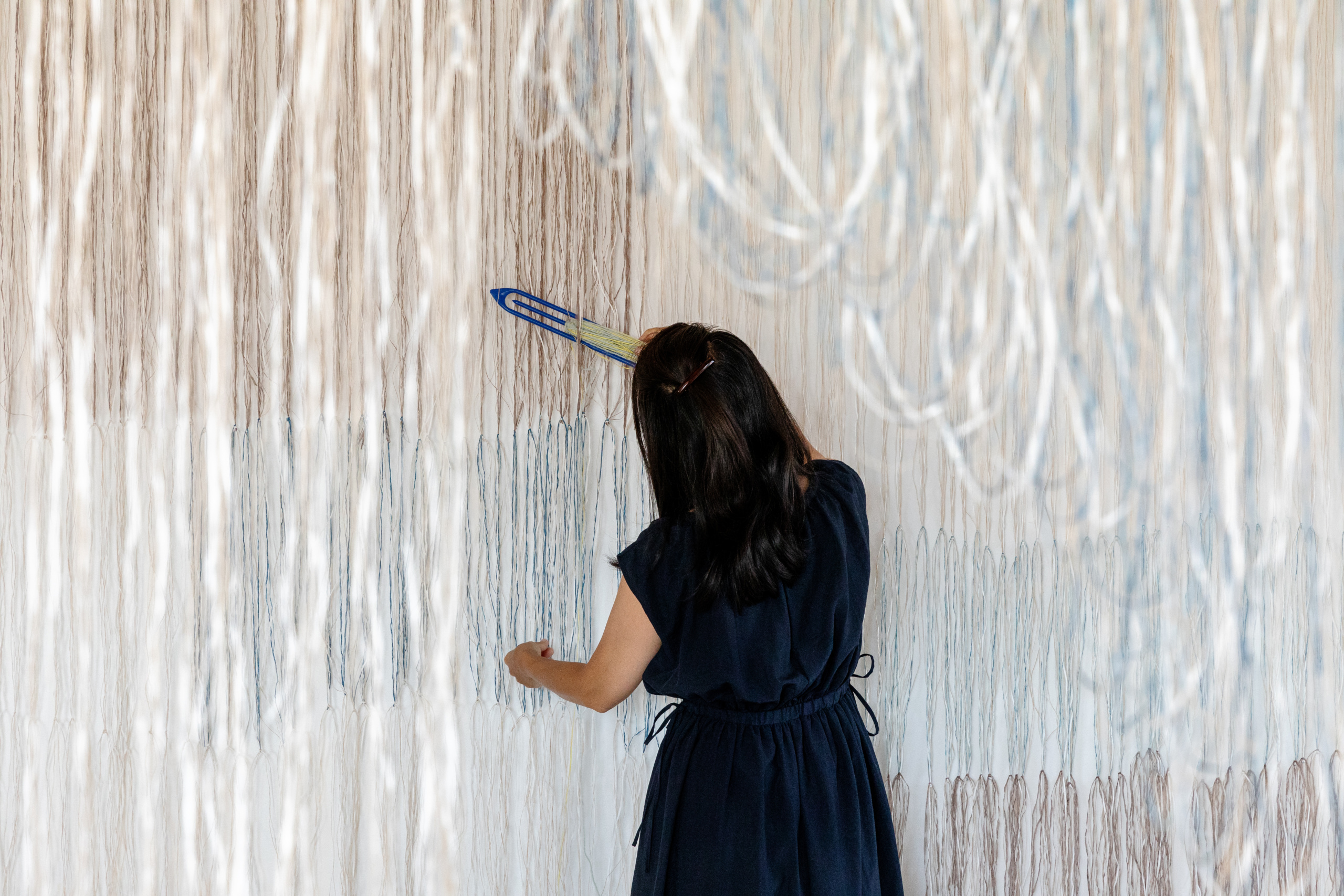Yoko Matsumoto: FLEJESTANG anno 2022 – Historie og Ritualer　→　Tekstilinstallation